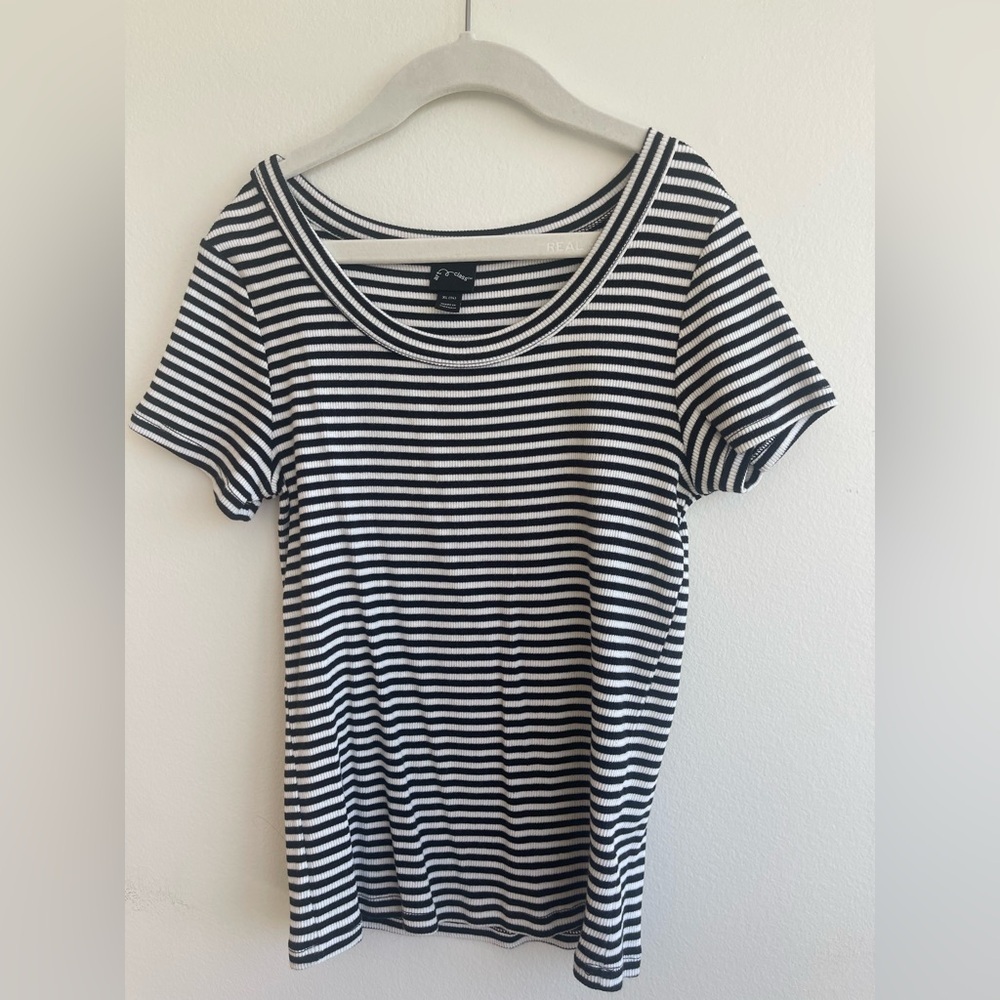 art class Black and White Striped Tee